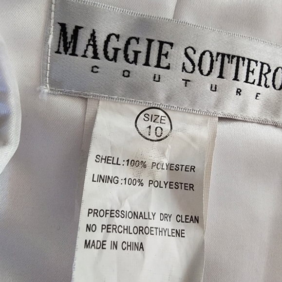 MAGGIE SOTTERO Couture White Strappless Adjustable Back Straps Bridal Dress 10 - Picture 11 of 11